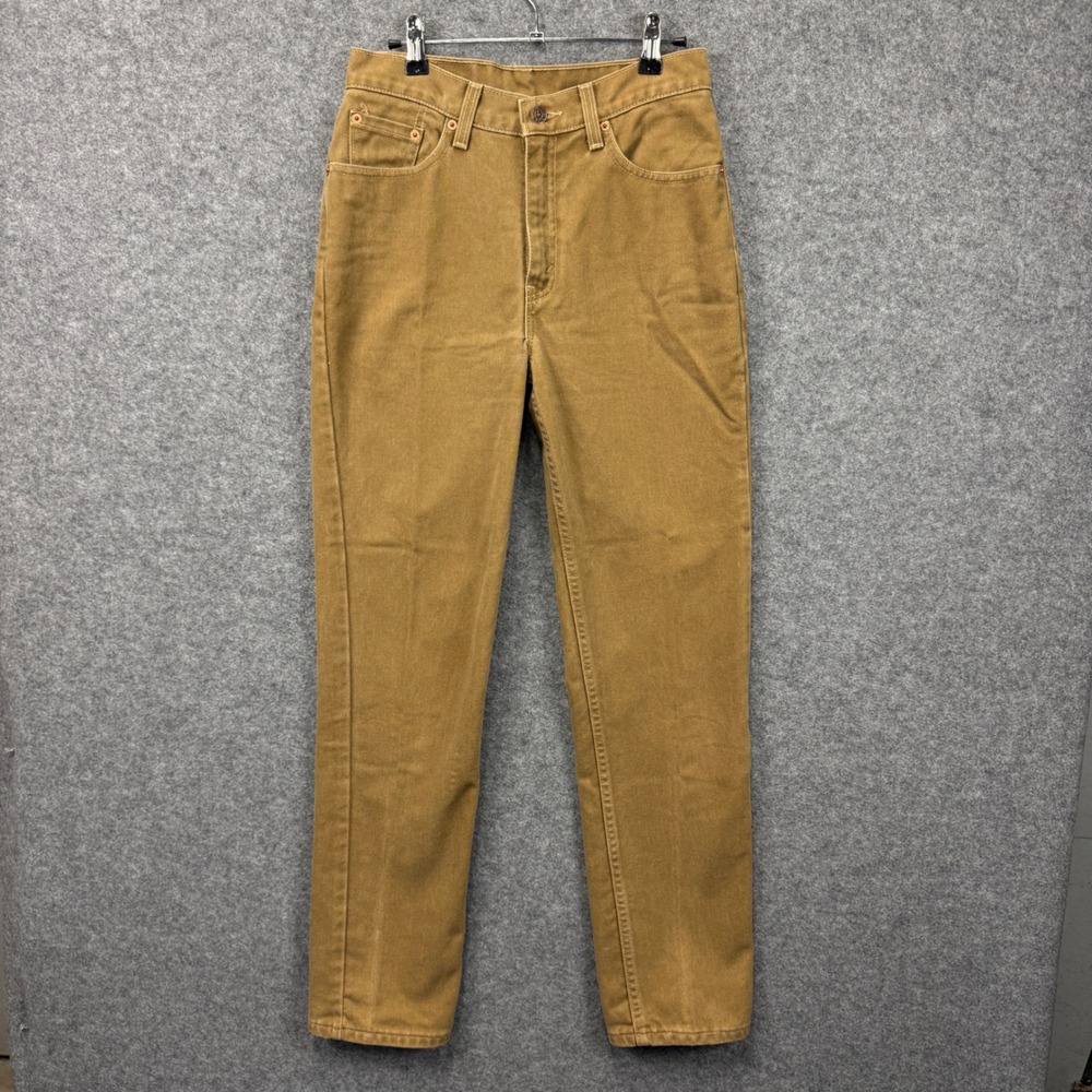 Levis 512 Slim Fit Straight Leg Jeans Men Tan Brown Made in USA Vintage 5231C 17